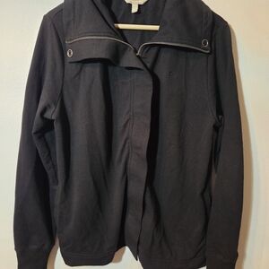 Banana Republic Black Lightweight Jacket Zip Up Sweater Casual Womens Large
